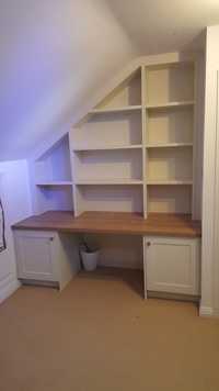 Painted Ivory Bookshelves