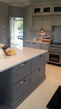 '3' Shaded gray Classical Kitchen.