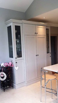 '3' Shaded gray Classical Kitchen dresser/tea station.